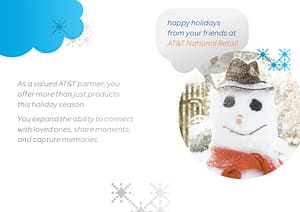 Corporate Holiday card interior containing custom graphics and copywriting.