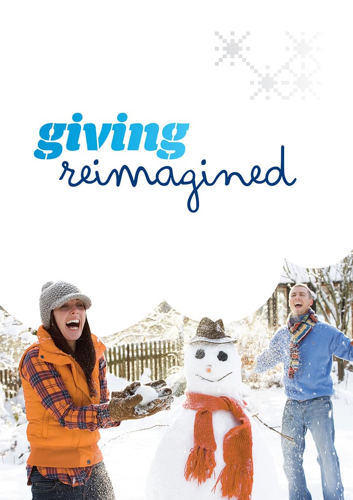 Corporate Holiday card exterior containing custom graphics and copywriting.