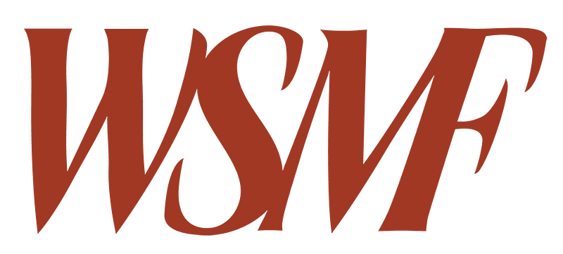 WSMF logo created by removing space between letters.