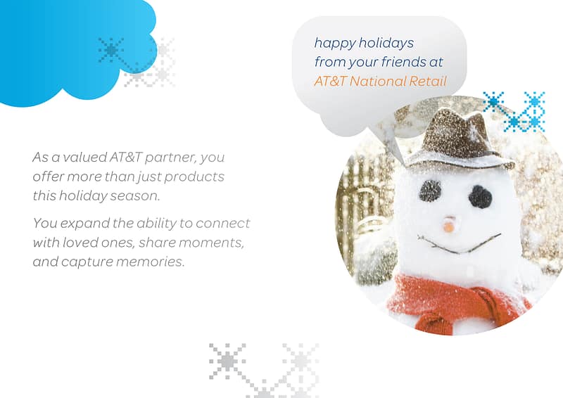 Corporate Holiday card interior containing custom graphics and copywriting.