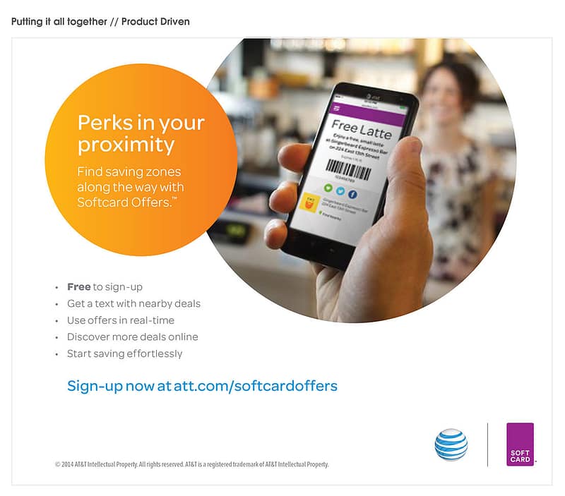 Creative sample showing a possible copywriting and graphic combo.